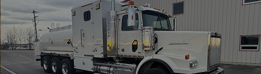 White truck on road